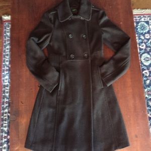 🌛🌙🌟Beautiful Chocolate Brown Wool Coat XS 38